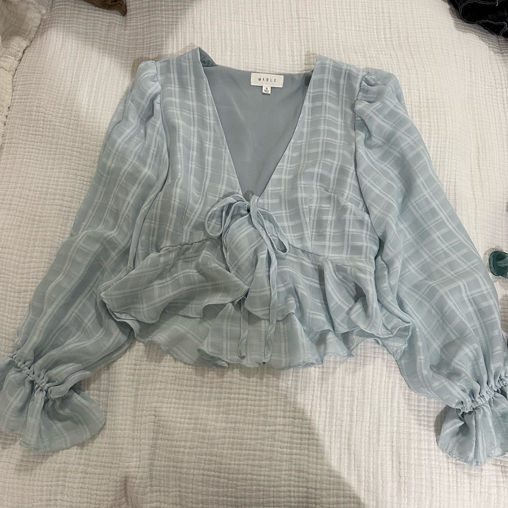 MARBLE Soft Blue Top